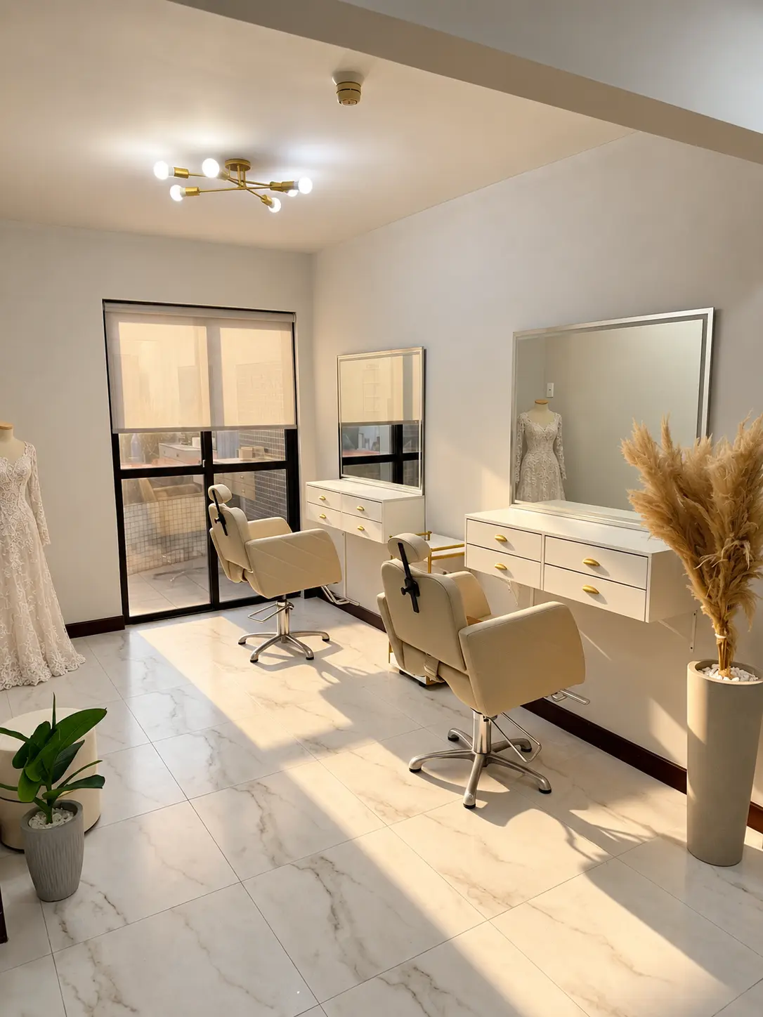 Interior do novo L'Amour Beauty Studio no STIEP, Salvador